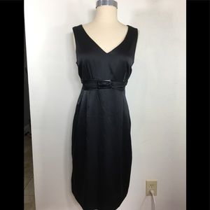 George me Designs Black Satin Dress Sz. 10